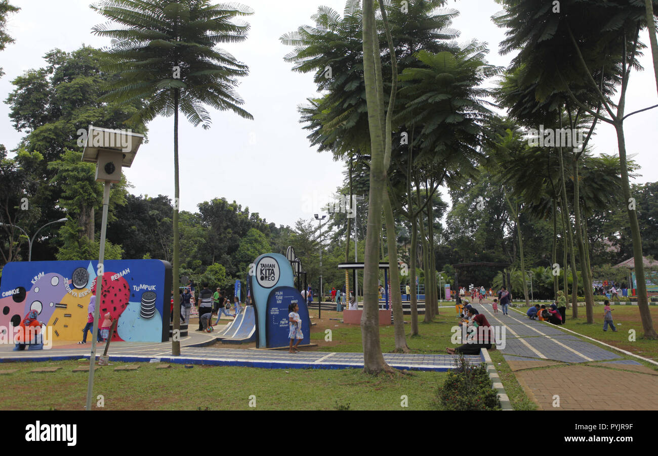 Bogor, West Java, Indonesia. 28th Oct, 2018. A general view of the Oreo Park.The Oreo Park is equipped with several rides and slides for children principally made to reduce the impact of the use of device technology for young aged. Credit: Adriana Adinandra/SOPA Images/ZUMA Wire/Alamy Live News Stock Photo