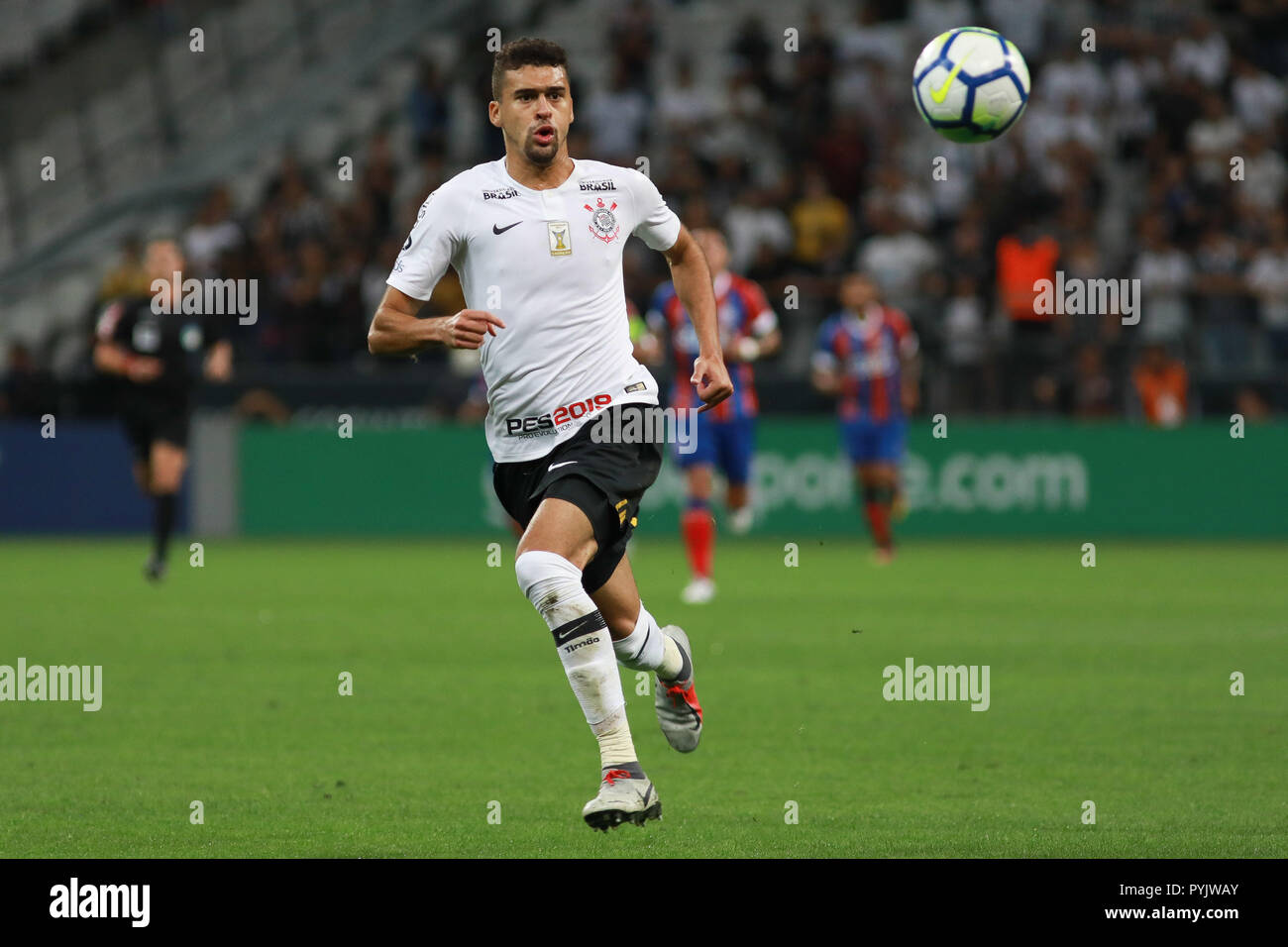 Sao Paulo Sp 27 10 18 Corinthians X Bahia Leo Santos During The Match Between Corinthians And