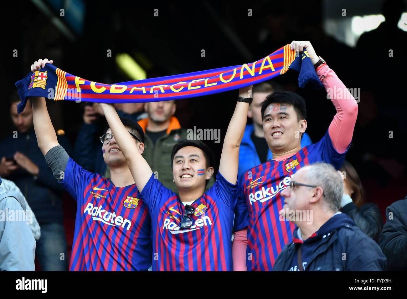Gamins méritants : Joie supporters FC Barcelone, 28e champion Espagne