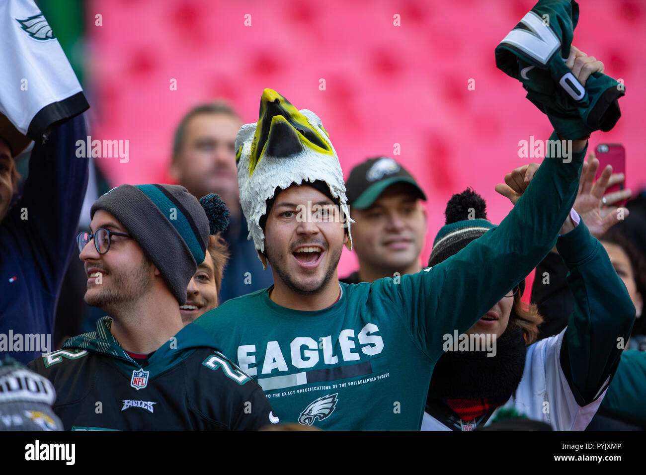 Wembley Stadium, London, UK. 28th Oct, 2018. NFL in London, game three,  Philadelphia Eagles versus Jacksonville Jaguars; The Jaguars enter the  field Credit: Action Plus Sports/Alamy Live News Stock Photo - Alamy