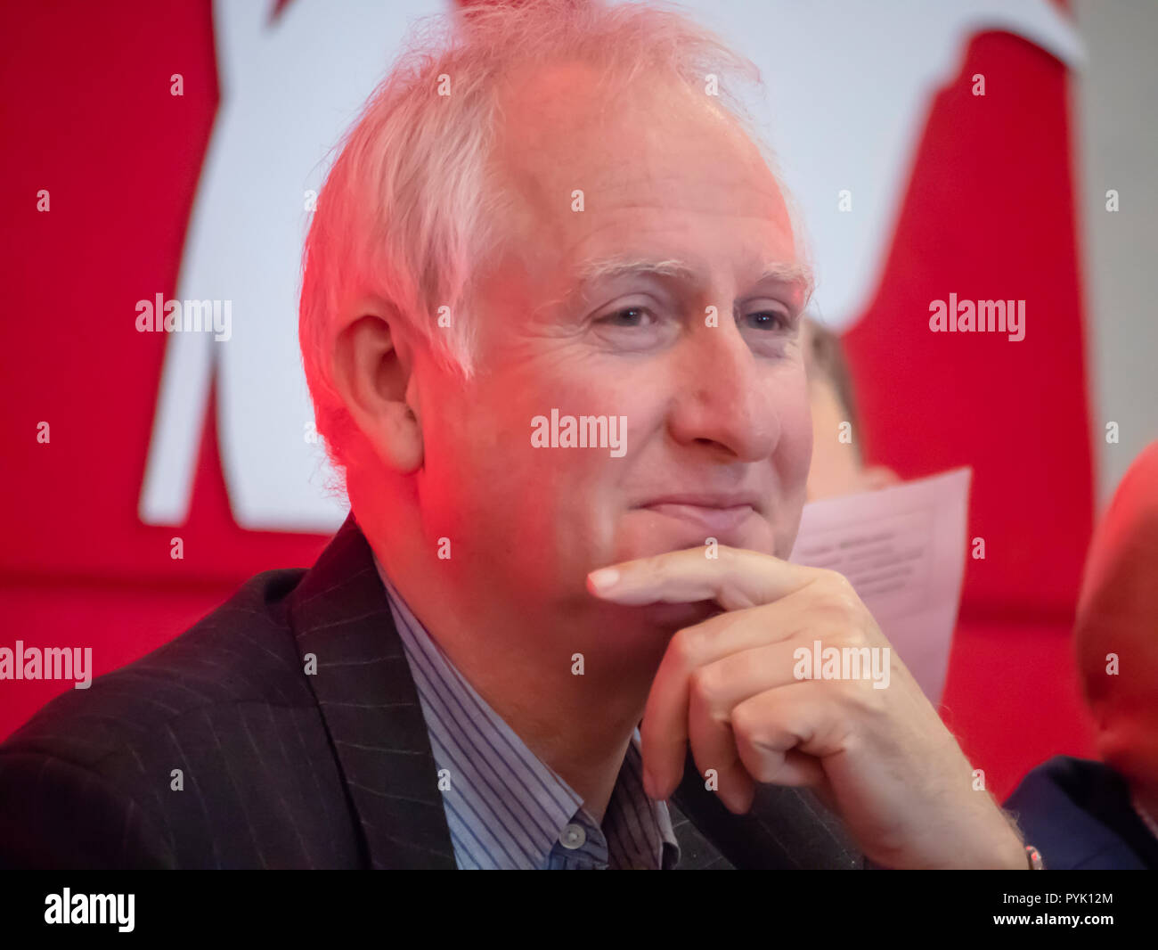 Norwich, UK. 28th October 2018 Daniel Zeichner MP waits to speak to the Labour Regional Conference in Norwich Norfolk UK Credit: William Edwards/Alamy Live News Stock Photo
