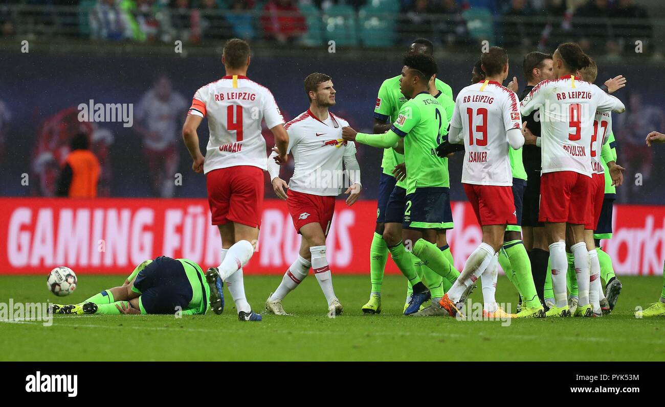 Deutschland 28th Oct 2018 Firo 28 10 2018 Football 1 Bundesliga Season 2018 2019 Rb Pitchballsport Leipzig Fc Schalke 04 Leipzig Schalke Formation With Timo Werner And Breel Embolo Usage Worldwide Credit Dpa Alamy Live News Stock Photo