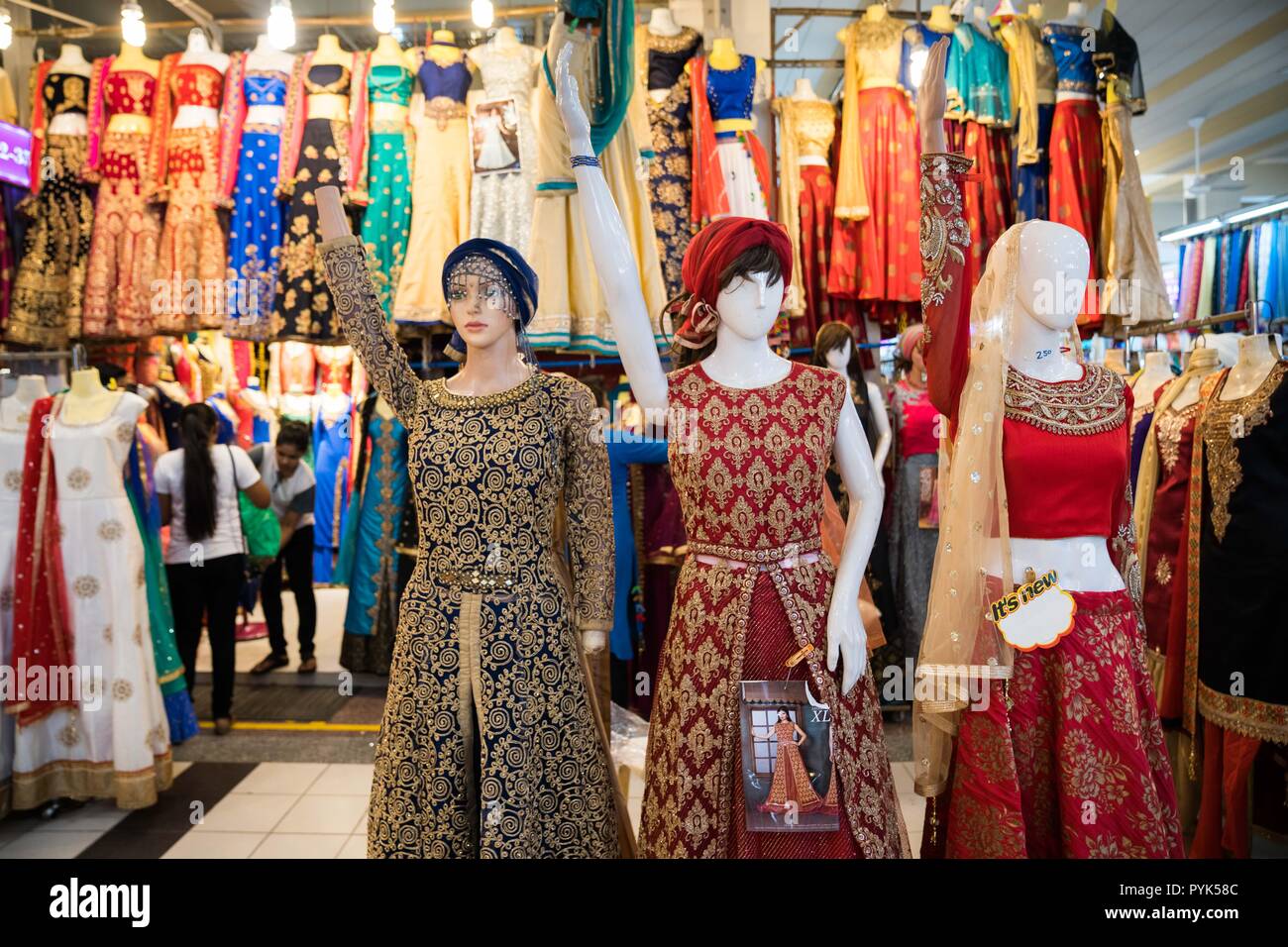 Indian Traditional Clothings Seen Dressed On Mannequins In A Clothing Store In Little India In Singapore Stock Photo Alamy