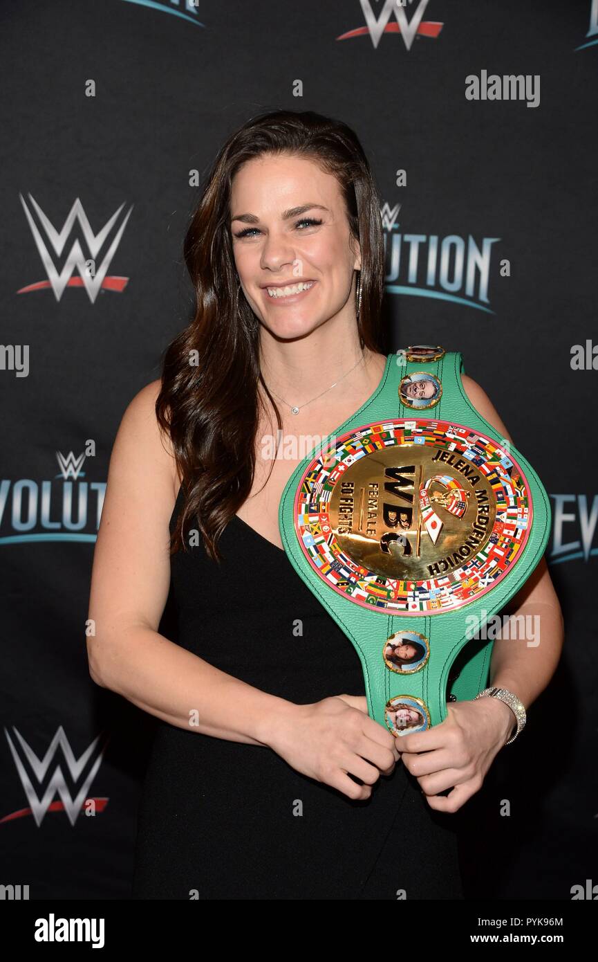 New York, NY, USA. 28th Oct, 2018. Bayley at arrivals for WWE Evolution Inaugural All-Women Exclusive Pay-Per-View Event, NYCB Live at Nassau Veterans Memorial Coliseum, New York, NY October 28, 2018. Credit: Eli Winston/Everett Collection/Alamy Live News Stock Photo