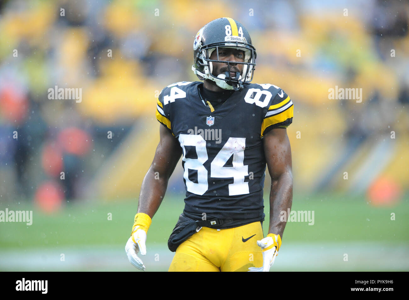 October 28th, 2018: Steelers #84 Antonio Brown during the Pittsburgh  Steelers vs Cleveland Browns game at Heinz Field in Pittsburgh, PA. Jason  Pohuski/CSM Stock Photo - Alamy