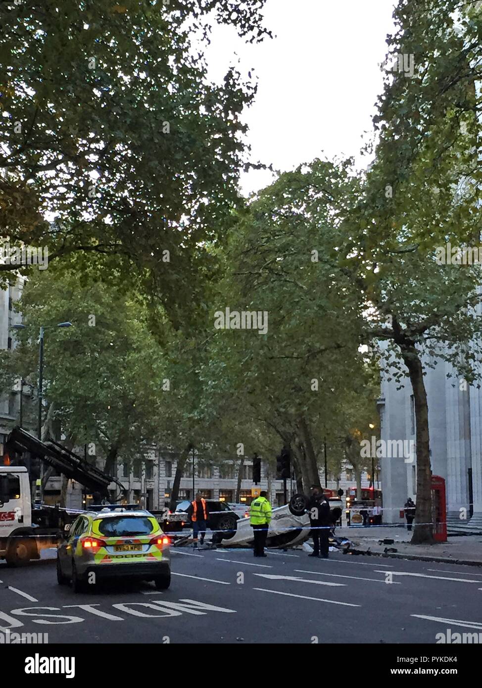 Aldwych was closed by the emergency services on Monday morning due to an overturned vehicle. Police closed off Aldwych whilst the incident could be dealt with and a pick up truck was bought in to take away the vehicle. Stock Photo