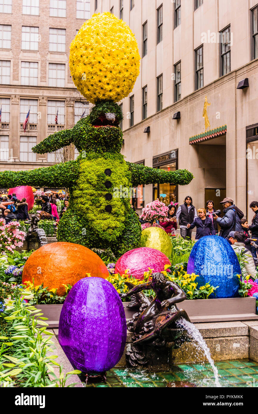 Easter Rockefeller Center Manhattan New York, New York, USA Stock Photo