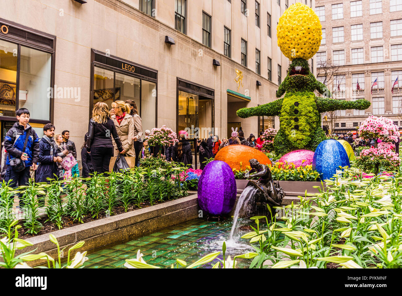 Easter Rockefeller Center Manhattan New York, New York, USA Stock Photo ...