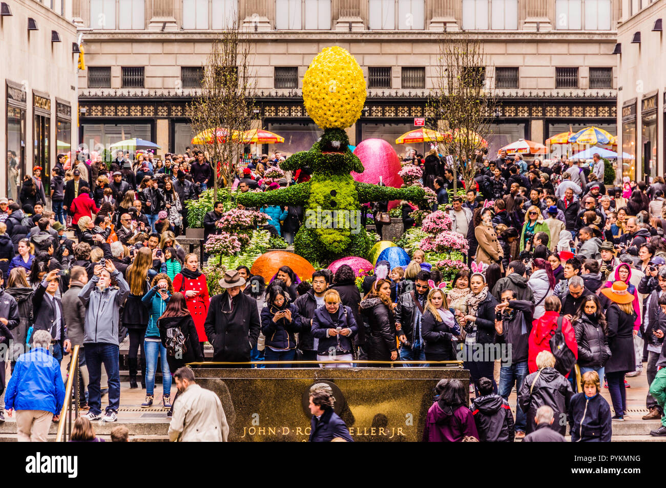 Easter Rockefeller Center Manhattan New York, New York, USA Stock Photo