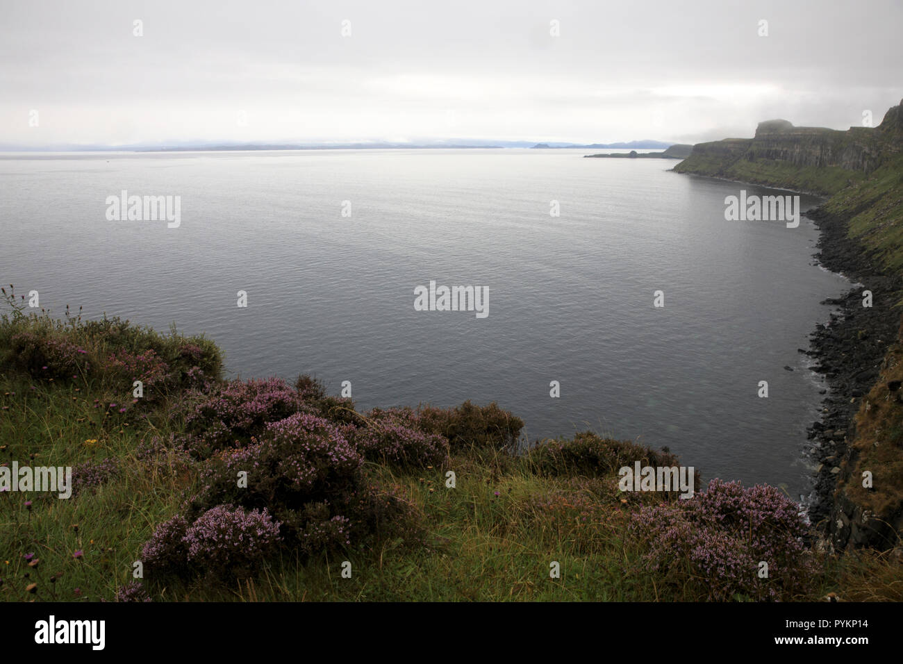 The landscape near Kilt Rock View point, Portree, Isle of Skye, Inner ...