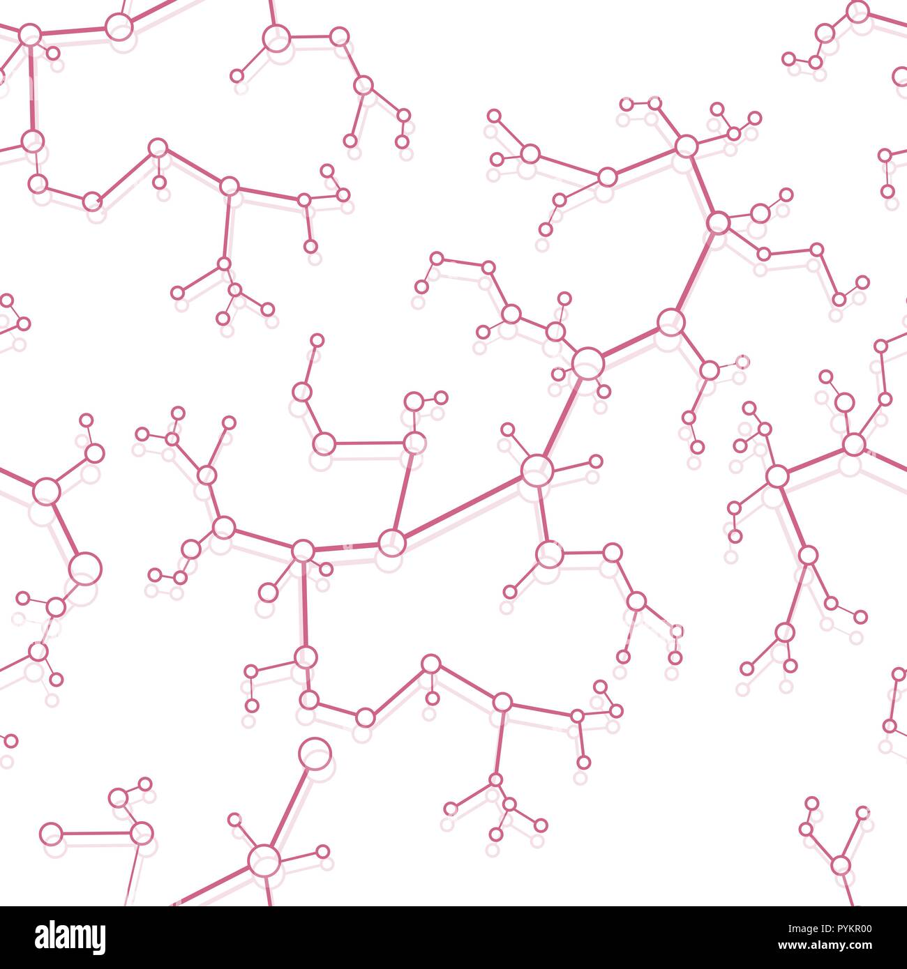 Seamless pattern with structures of molecules and communication ...