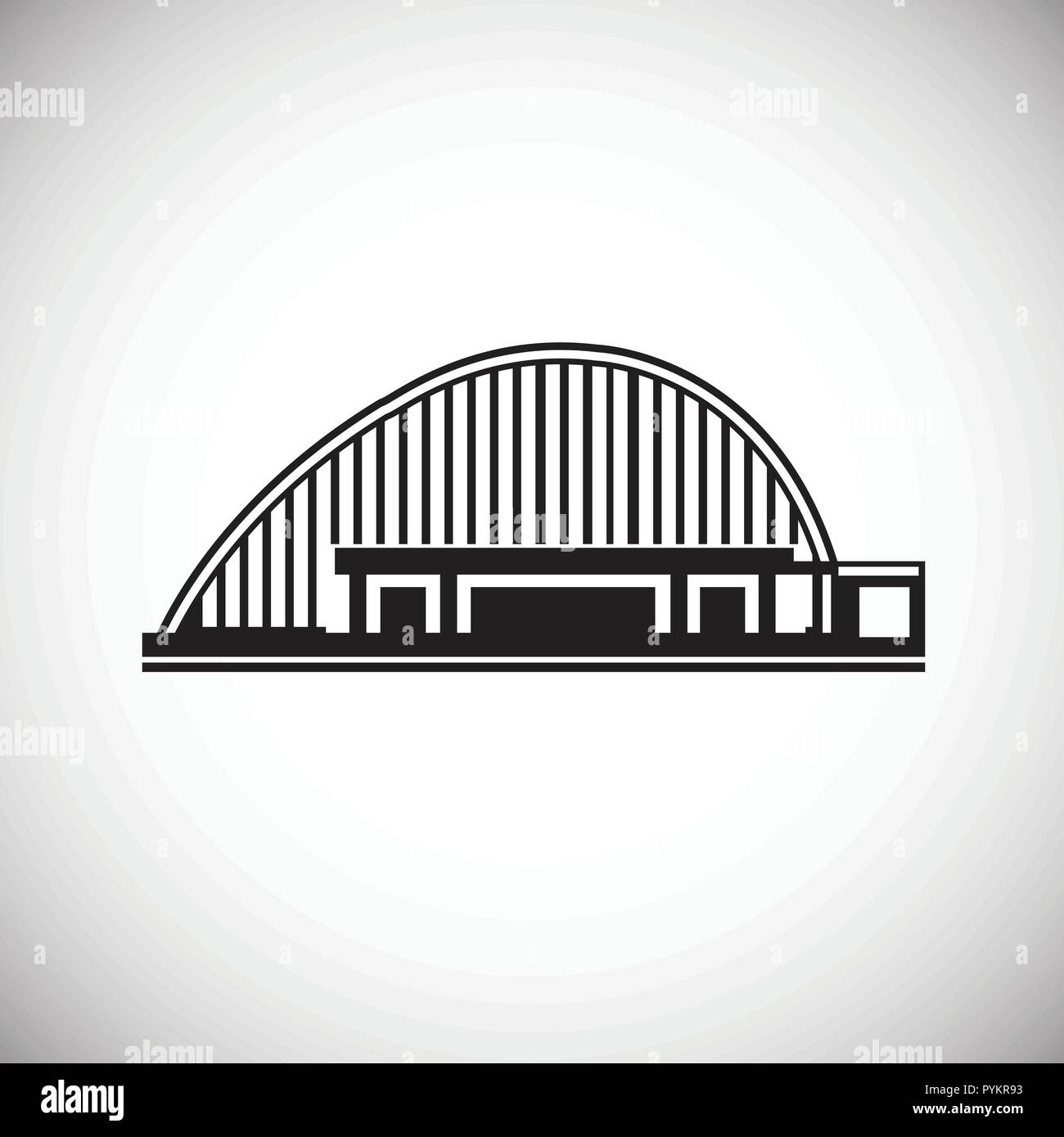 Modern architecture building on white background Stock Vector Image ...