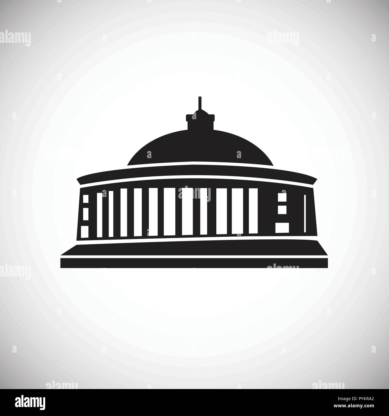 Modern architecture building on white background Stock Vector Image ...