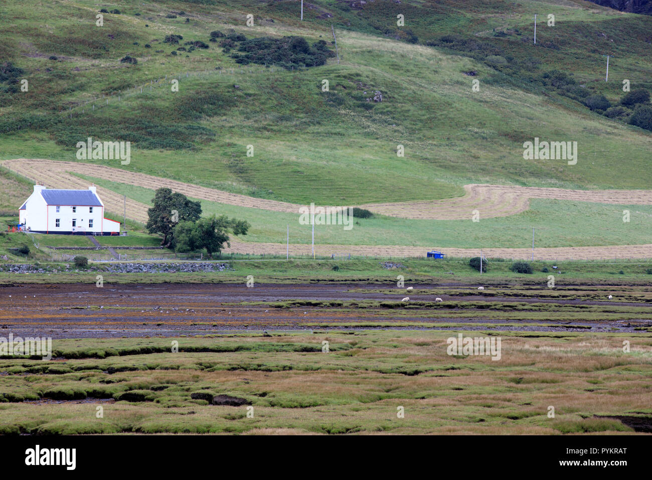Typical landscape of Scotland, Isle of Skye, Inner Hebrides, Scotland, United Kingdom Stock Photo