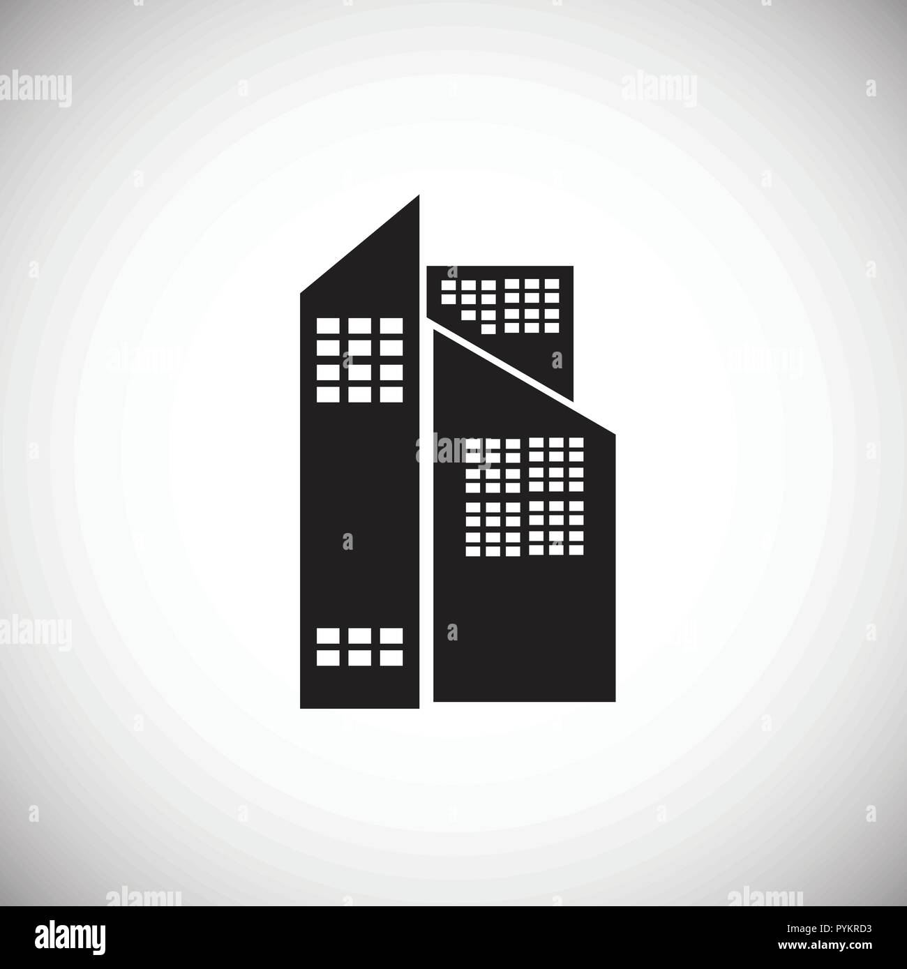 Modern architecture building on white background Stock Vector Image