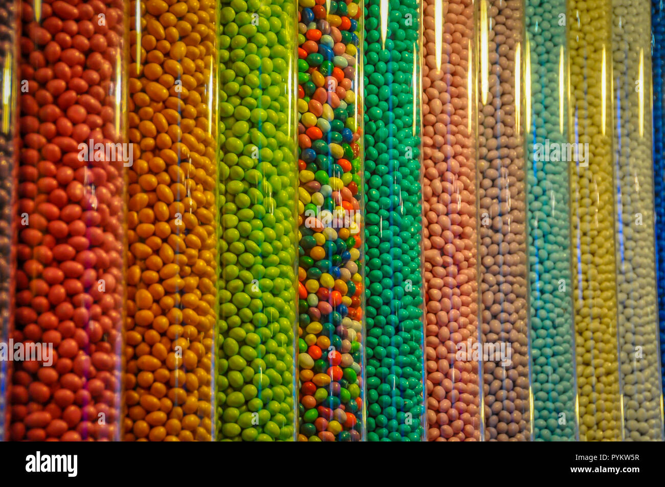 M&M store close up in NYC Stock Photo