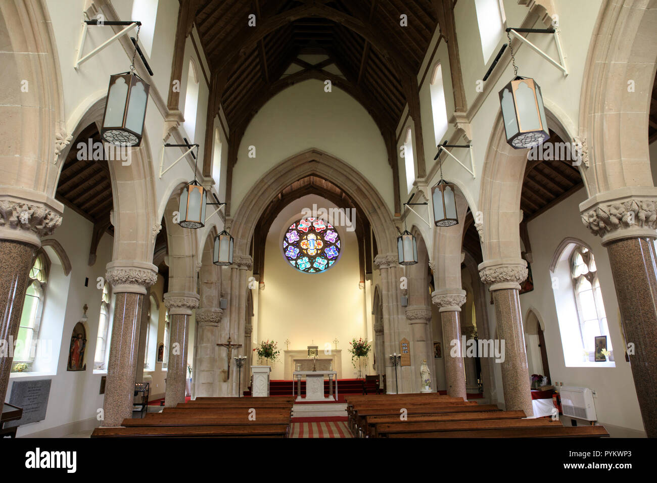 St Mary St Finnan's Church inside, Inner Hebrides, Scotland, United Kingdom Stock Photo