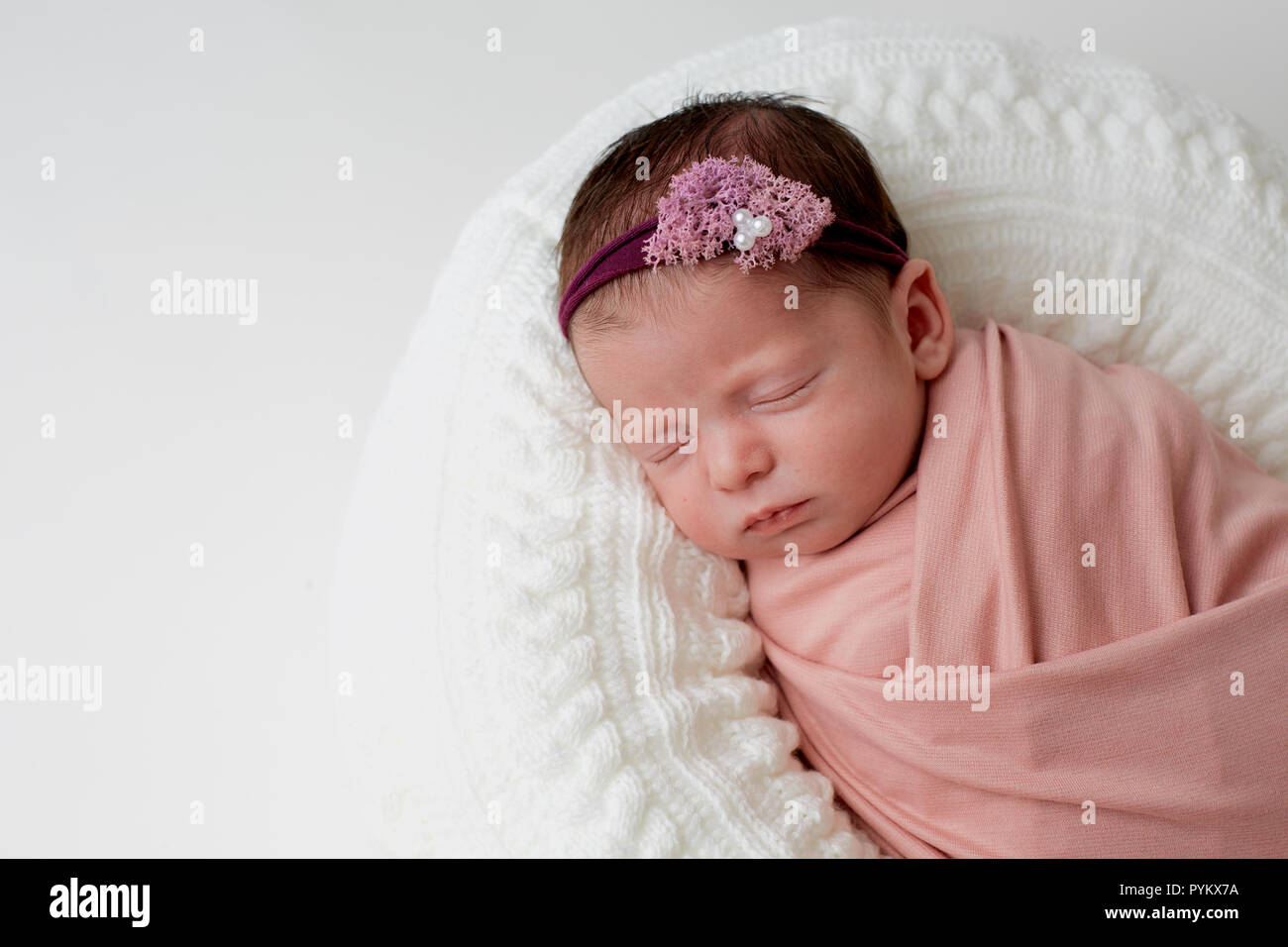 Cute little baby girl wrapped hires stock photography and images Alamy