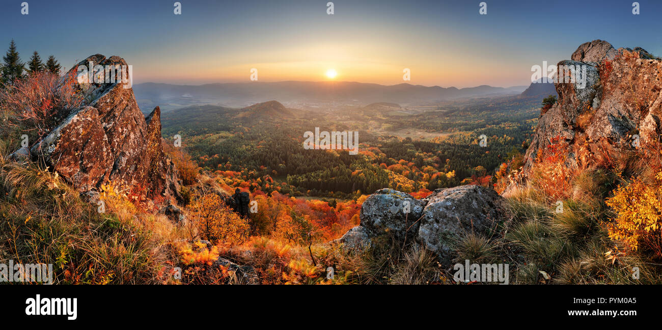 Mountain autumn landscape with colorful forest Stock Photo - Alamy