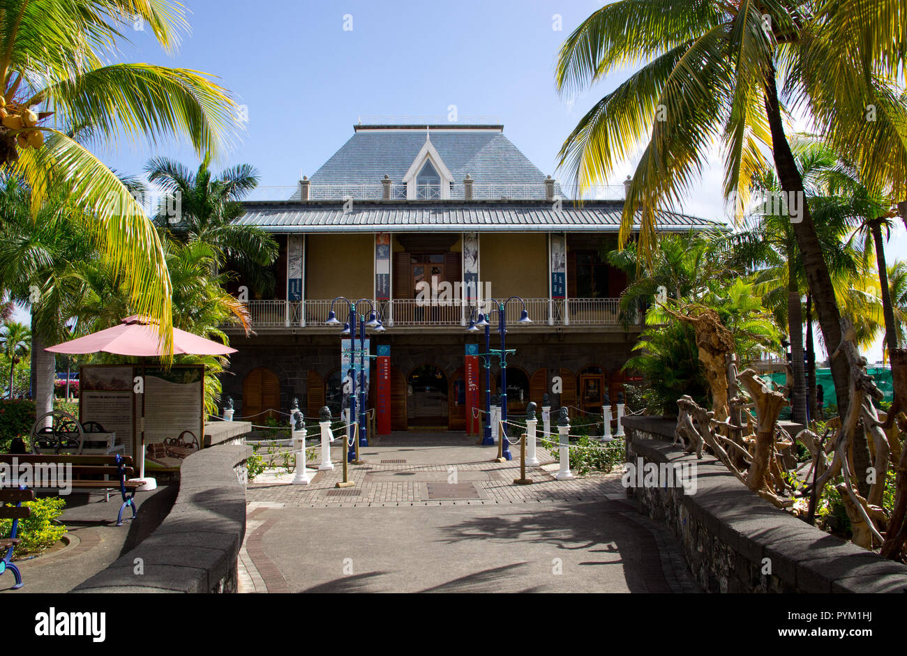 Blue Penny Museum, Mauritius Stock Photo