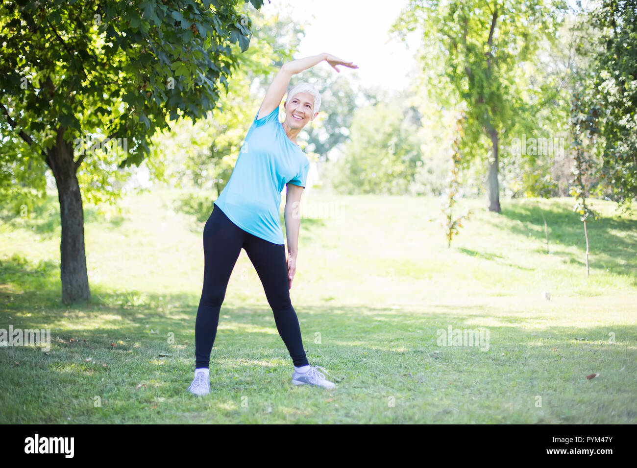 Aerobic exercise and elderly hi-res stock photography and images - Alamy