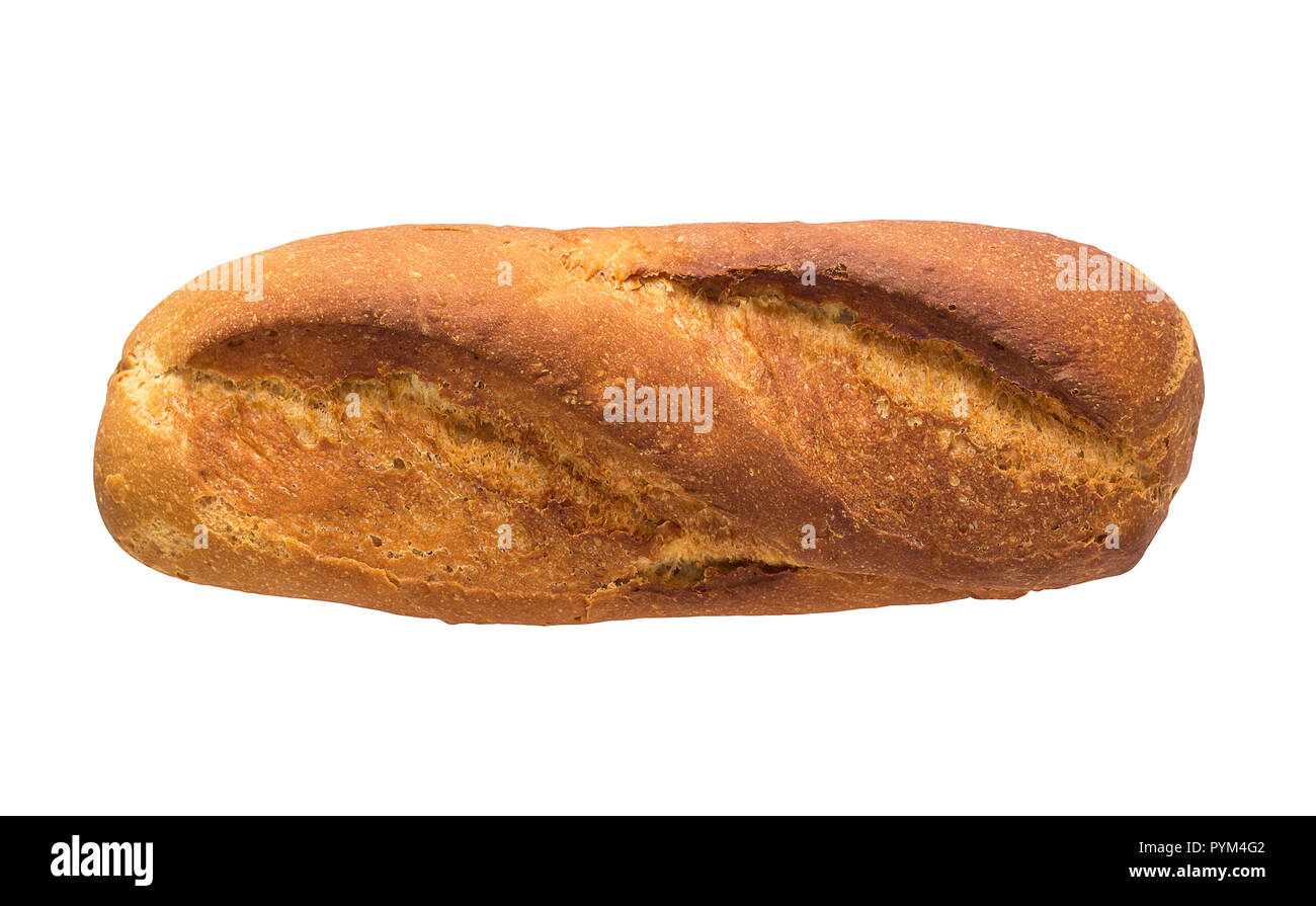 Homemade french baguette bread on white background Stock Photo - Alamy