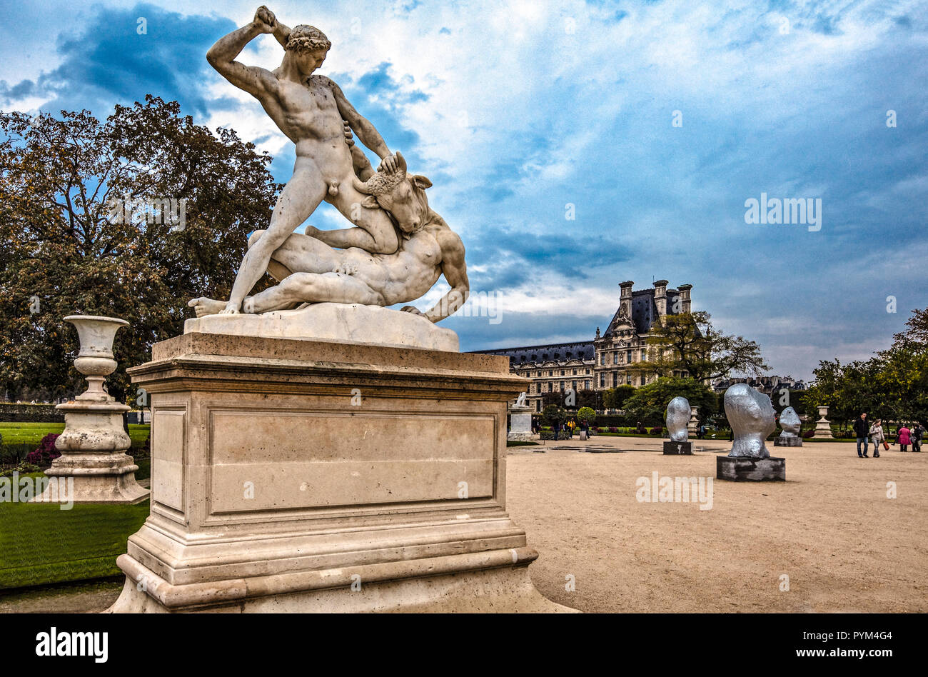 France,Paris,statues of the Tuileries garden Stock Photo