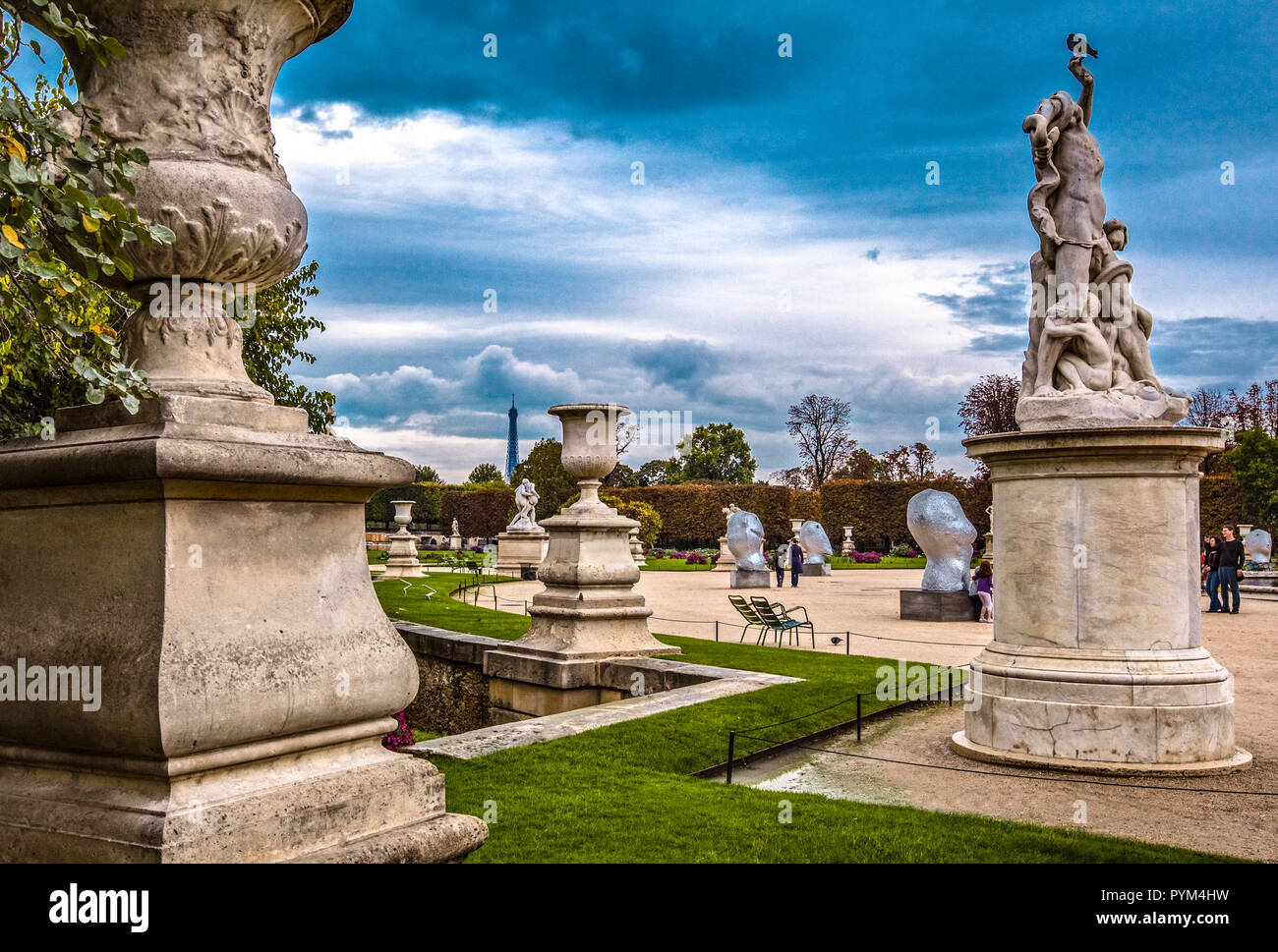France,Paris,statues of the Tuileries garden Stock Photo
