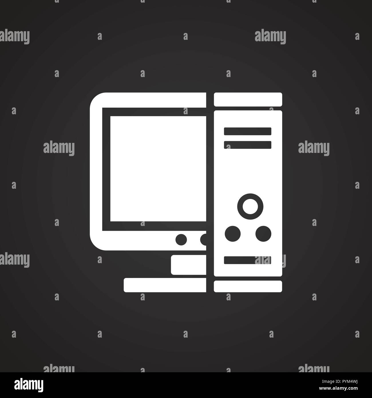 Gaming victin on black background Stock Vector