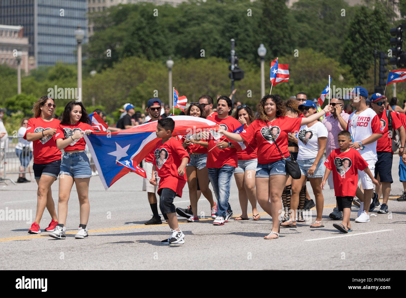 Chicago, Illinois, USA June 16, 2018 The Puerto Rican Day Parade