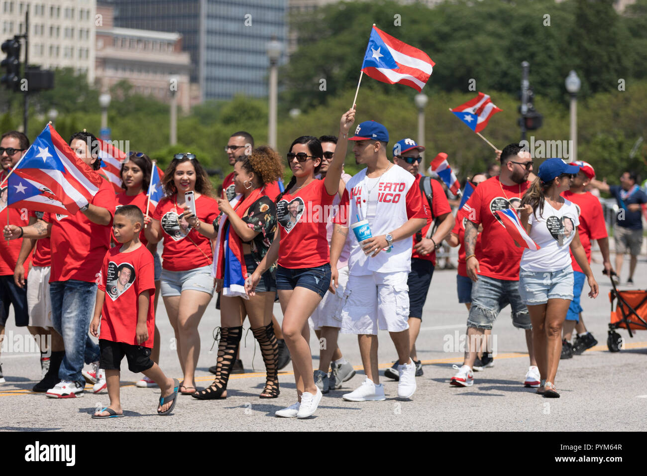 Chicago, Illinois, USA June 16, 2018 The Puerto Rican Day Parade