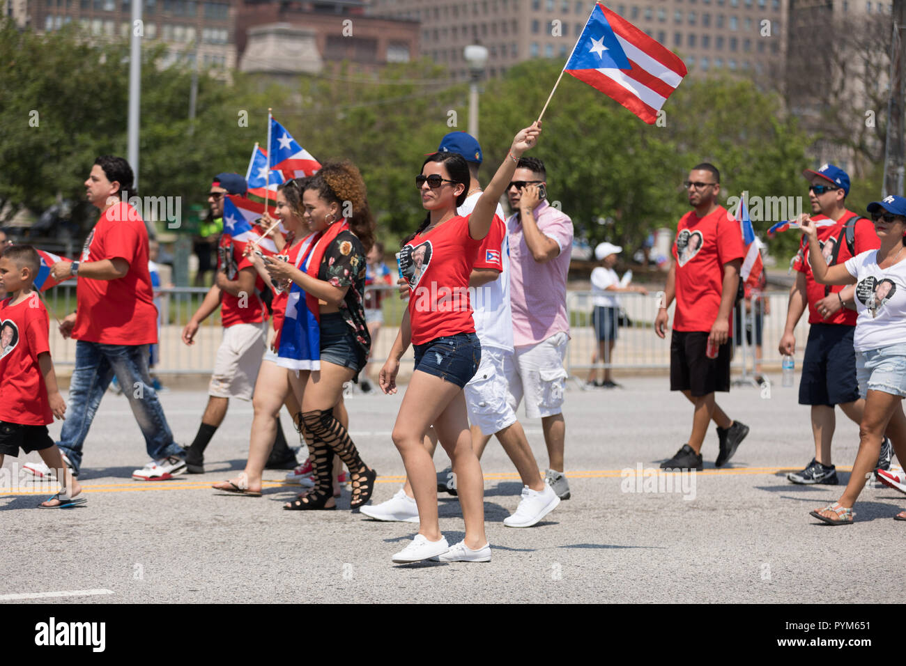 Chicago, Illinois, USA June 16, 2018 The Puerto Rican Day Parade