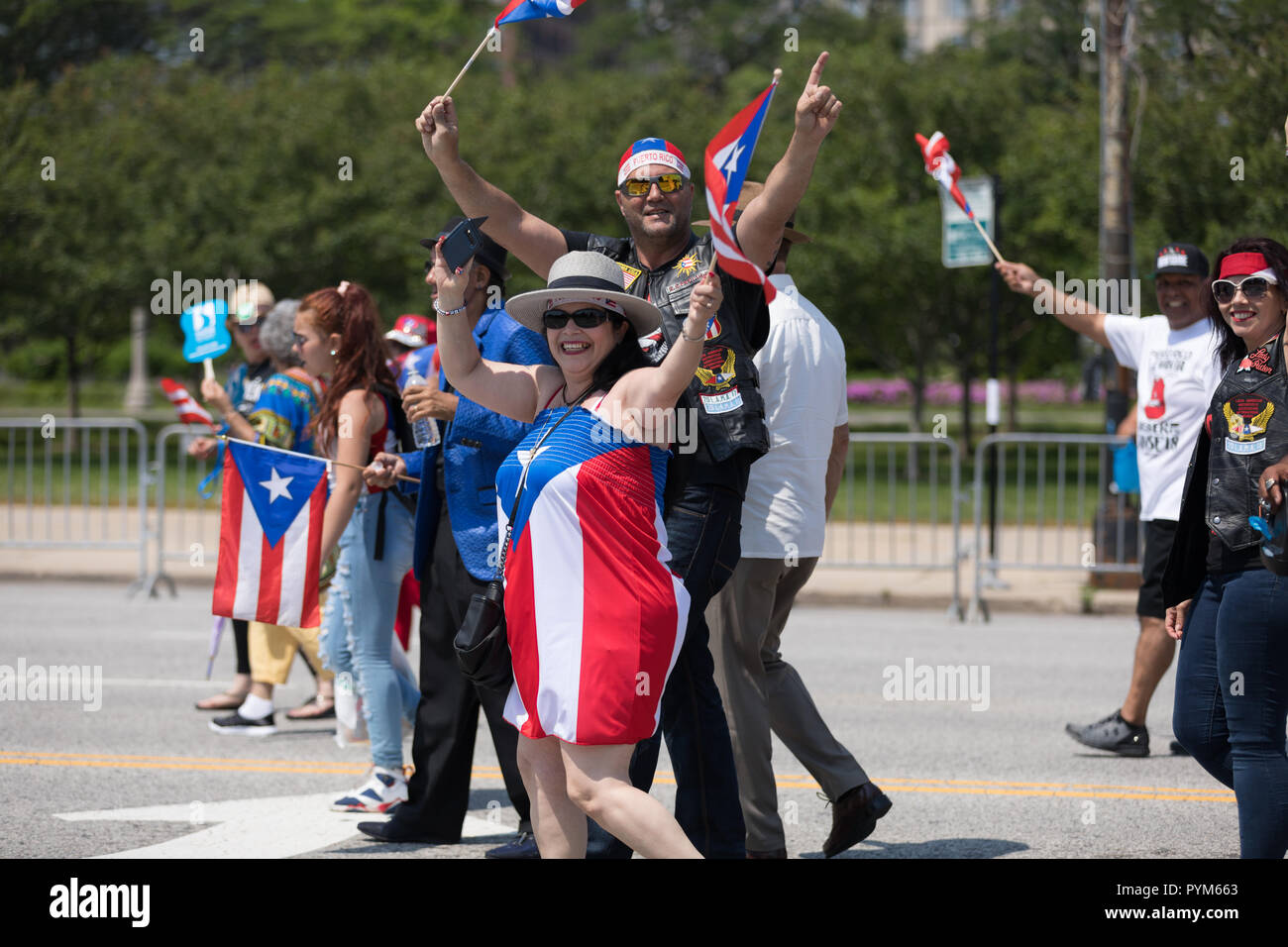 Chicago, Illinois, USA June 16, 2018 The Puerto Rican Day Parade