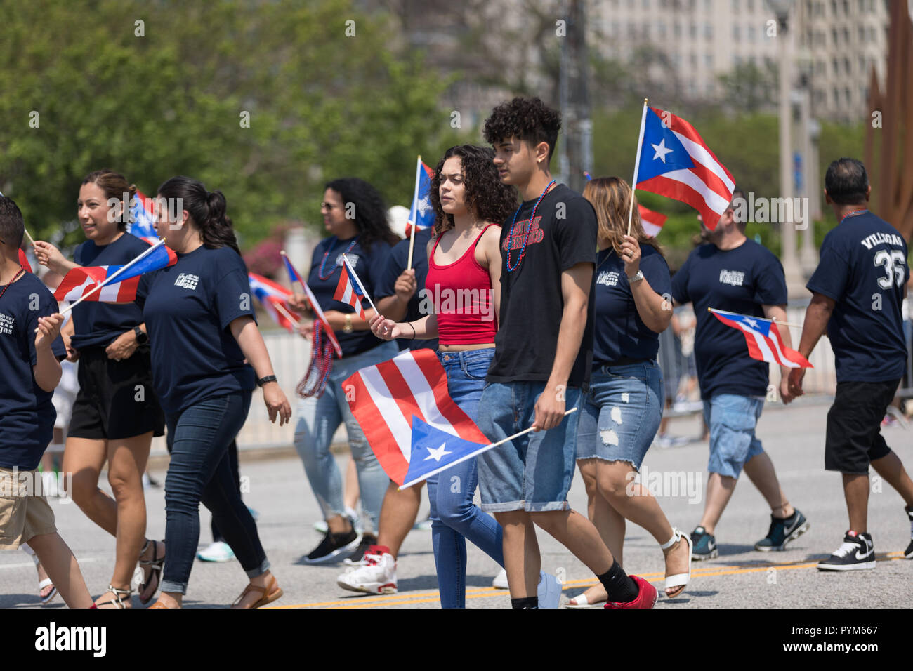 Chicago, Illinois, USA June 16, 2018 The Puerto Rican Day Parade