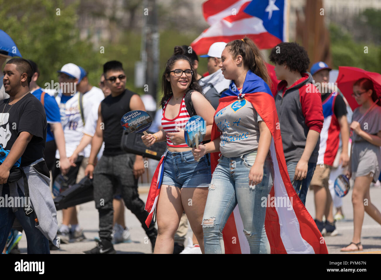 Chicago, Illinois, USA June 16, 2018 The Puerto Rican Day Parade