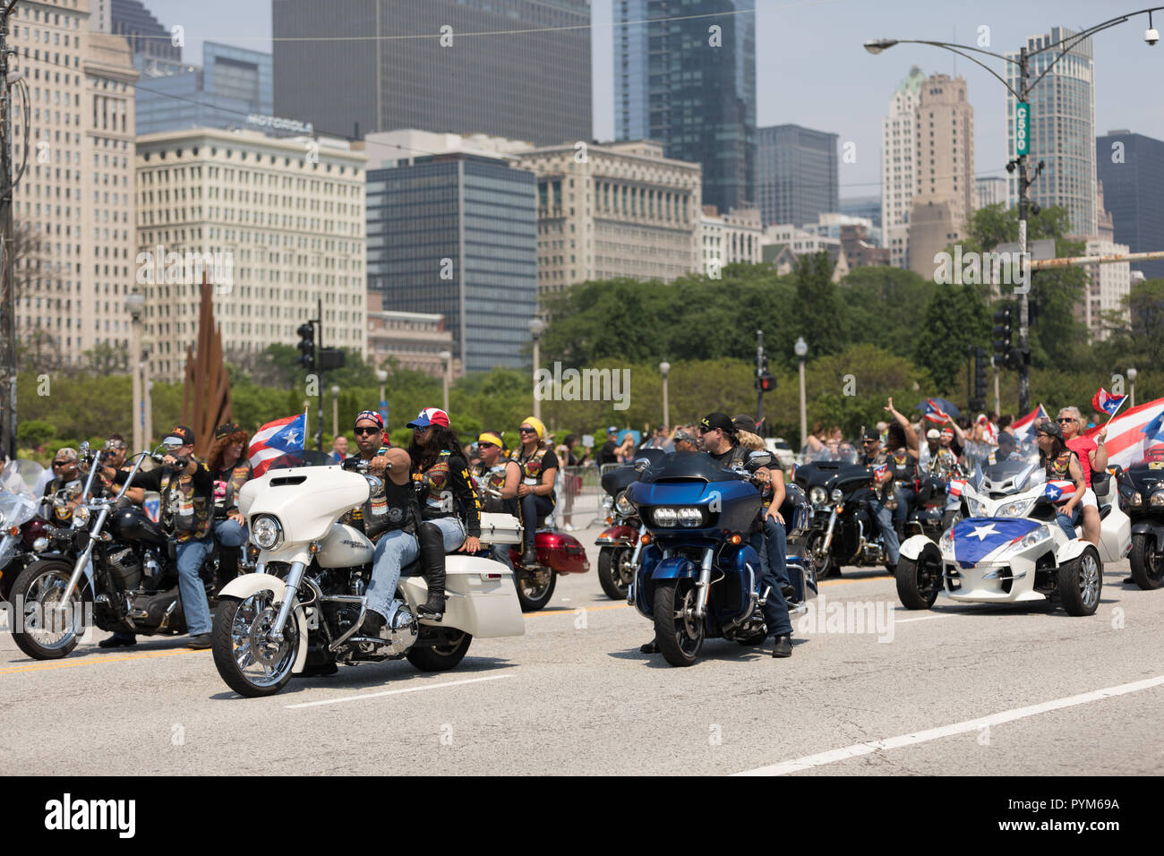 Chicago, Illinois, USA June 16, 2018 The Puerto Rican Day Parade