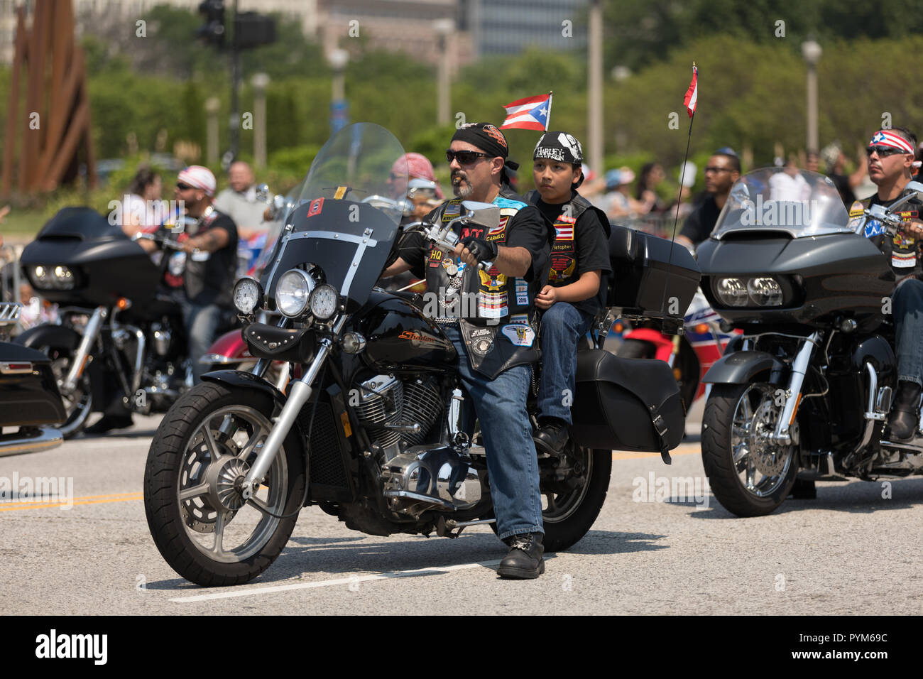 Chicago, Illinois, USA June 16, 2018 The Puerto Rican Day Parade