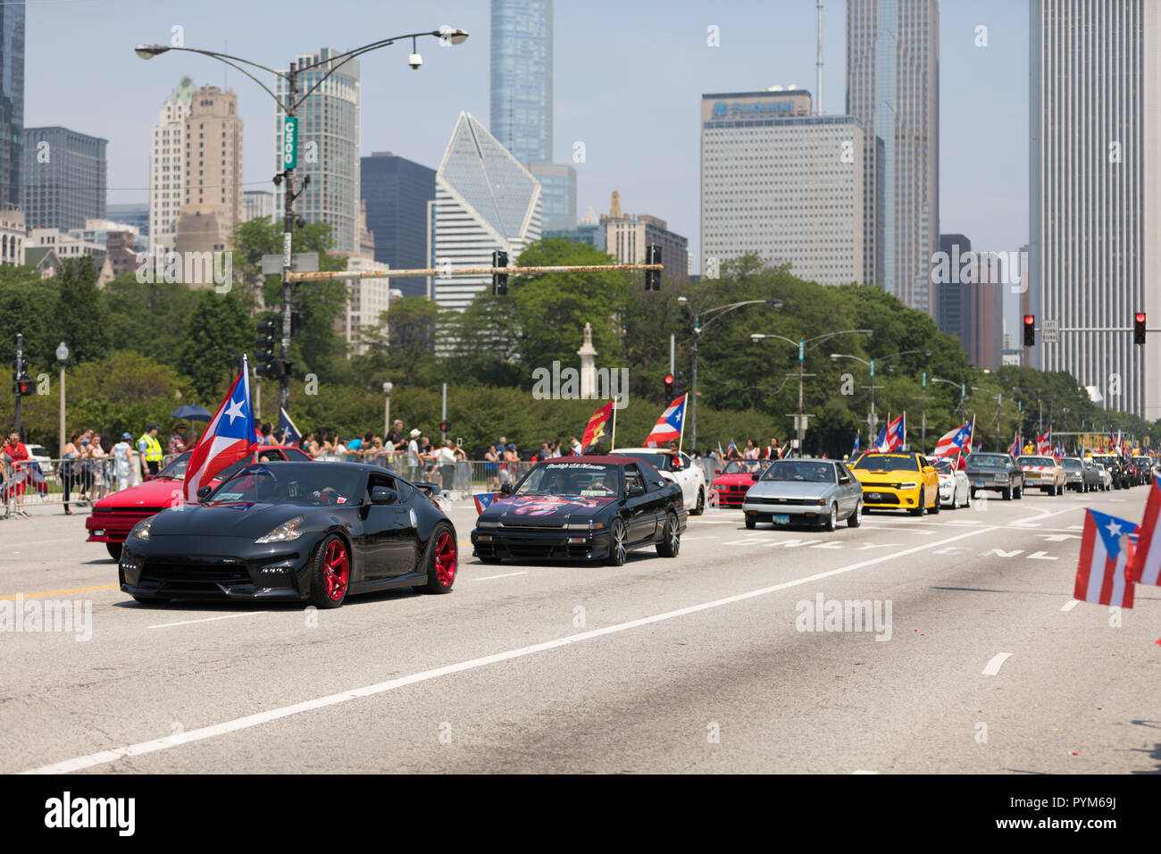 Chicago, Illinois, USA June 16, 2018 The Puerto Rican Day Parade
