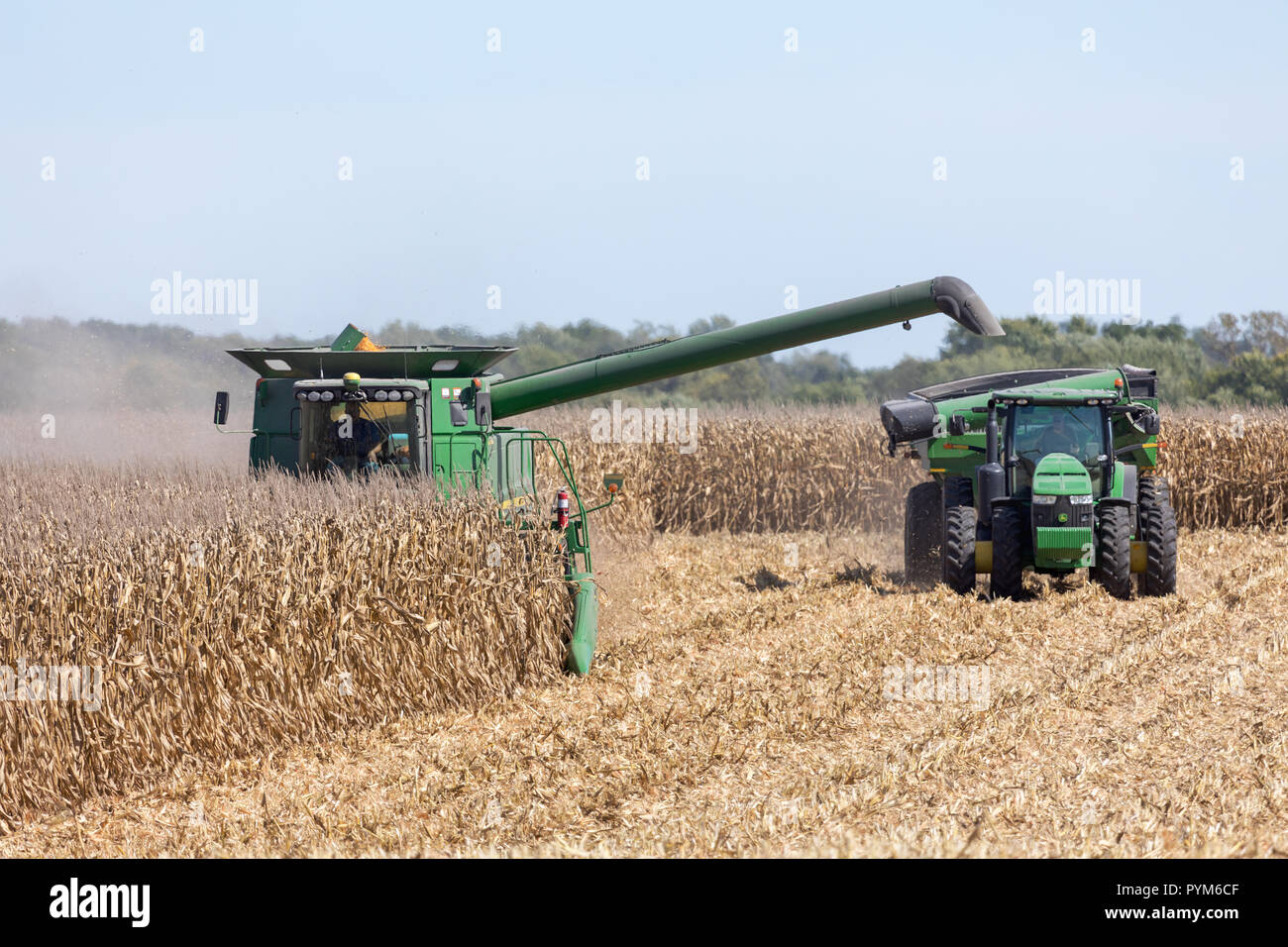 Harvesting corn in West Point, Iowa Stock Photo - Alamy