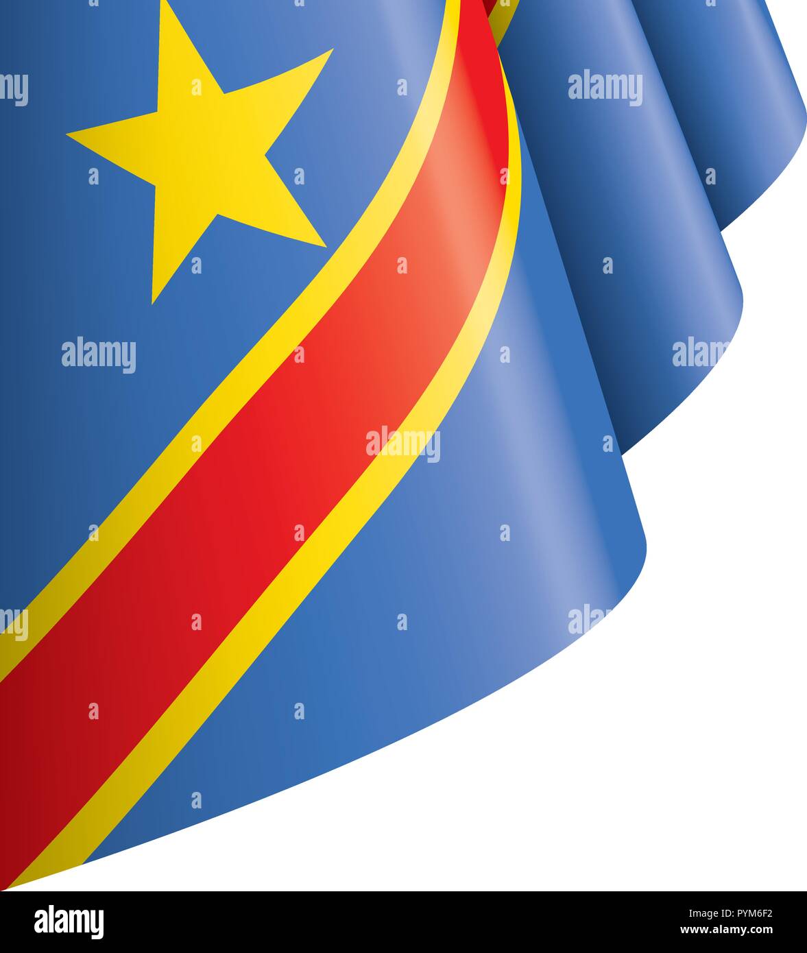 Flag republic congo waving wind Stock Vector Images - Alamy