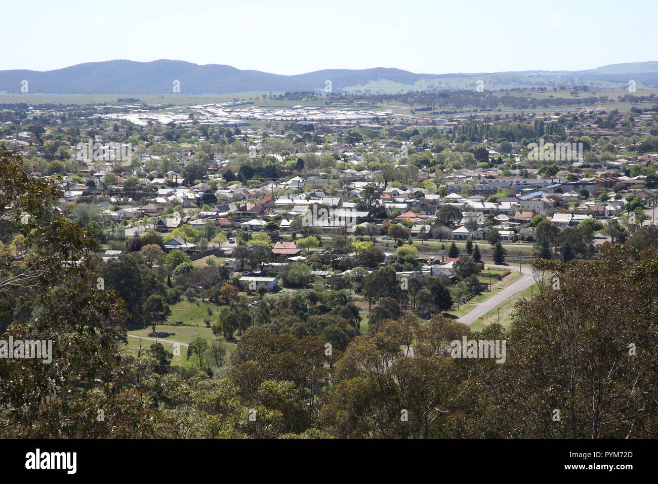 View over Goulburn from Rocky Hill, Goulburn, NSW, Australia Stock