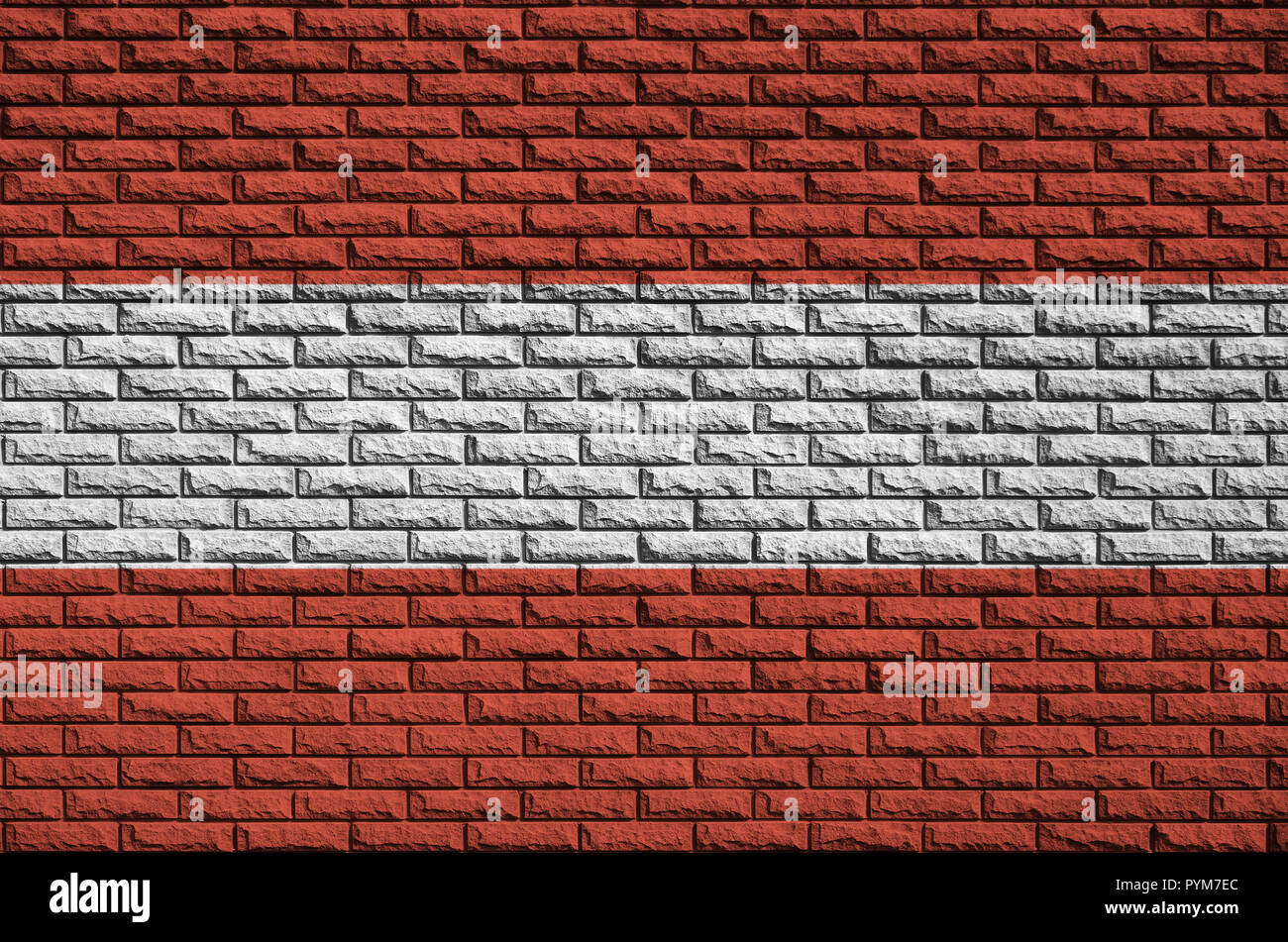 Austria flag is painted onto an old brick wall Stock Photo - Alamy