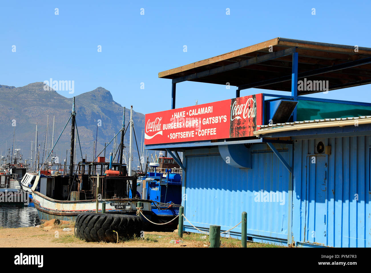Coca Cola Banner In Hout Bay Harbour Near Cape Town South Africa