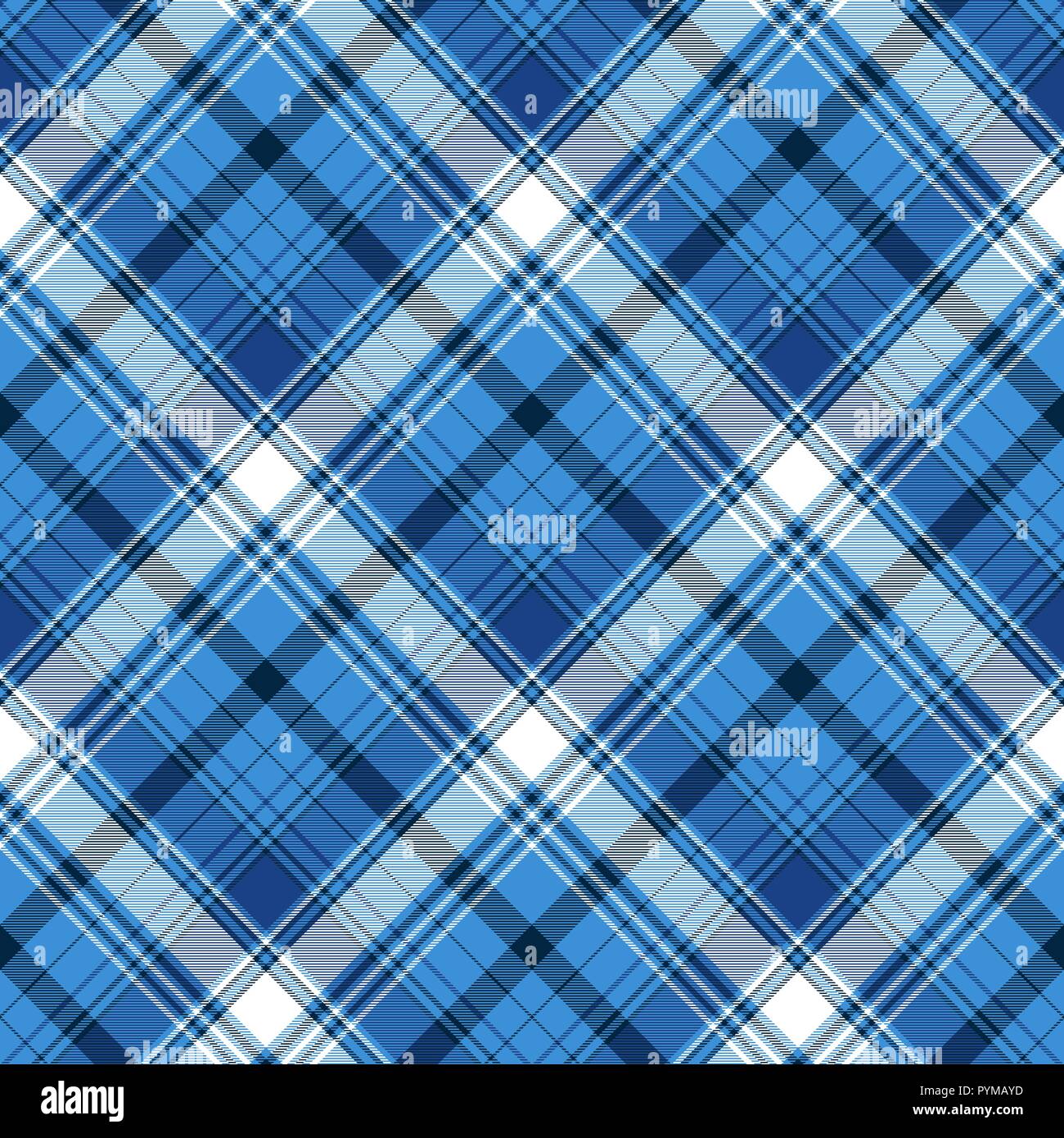 Blue tartan fabric texture. Vector illustration Stock Vector Image