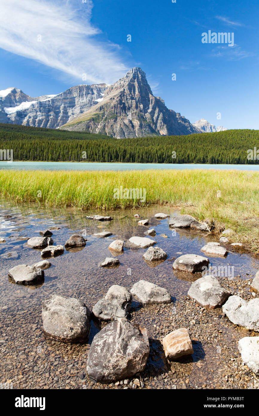 Waterfowl Lakes, Icefields Parkway, Alberta, Canada Stock Photo