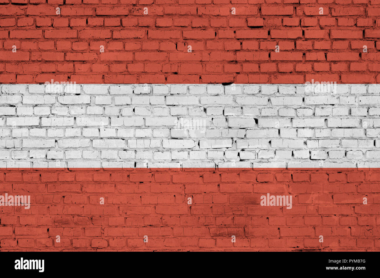 Austria flag is painted onto an old brick wall Stock Photo - Alamy