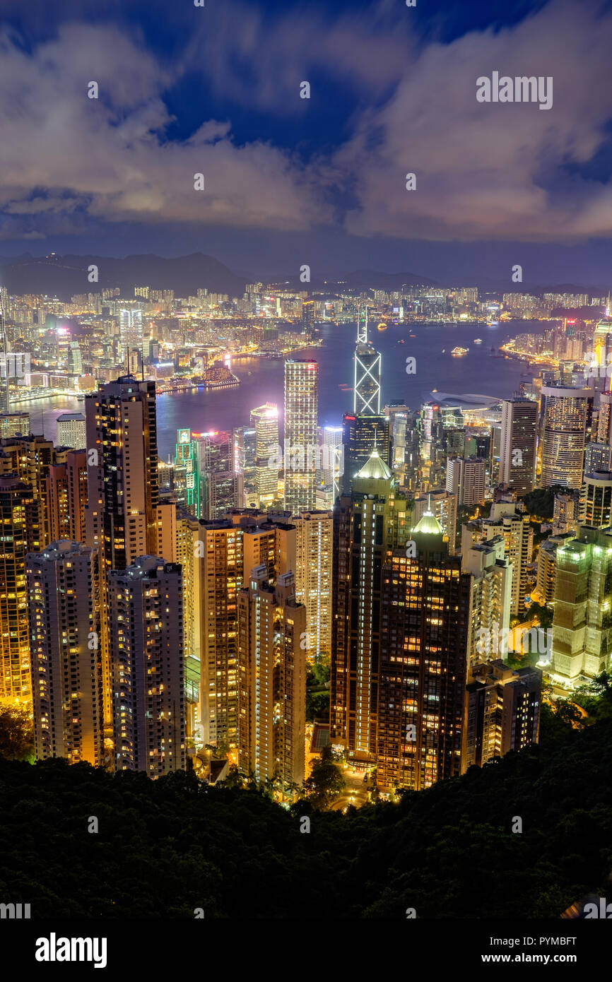 Hong Kong skyline from The Peak Stock Photo - Alamy