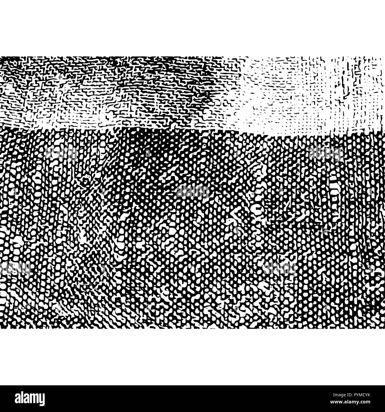 Woven black and white texture. Vector grunge background. Stock Vector