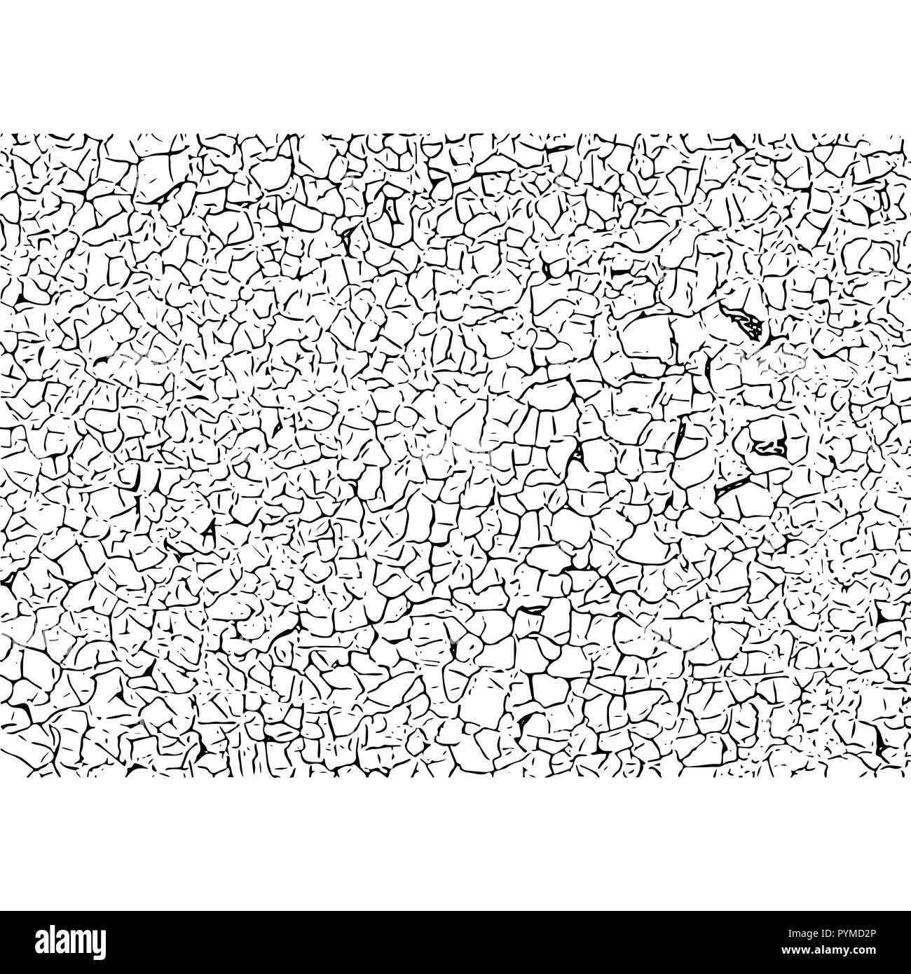 Cracked texture. Cracks and scratches. Vector grunge illustration. Stock Vector