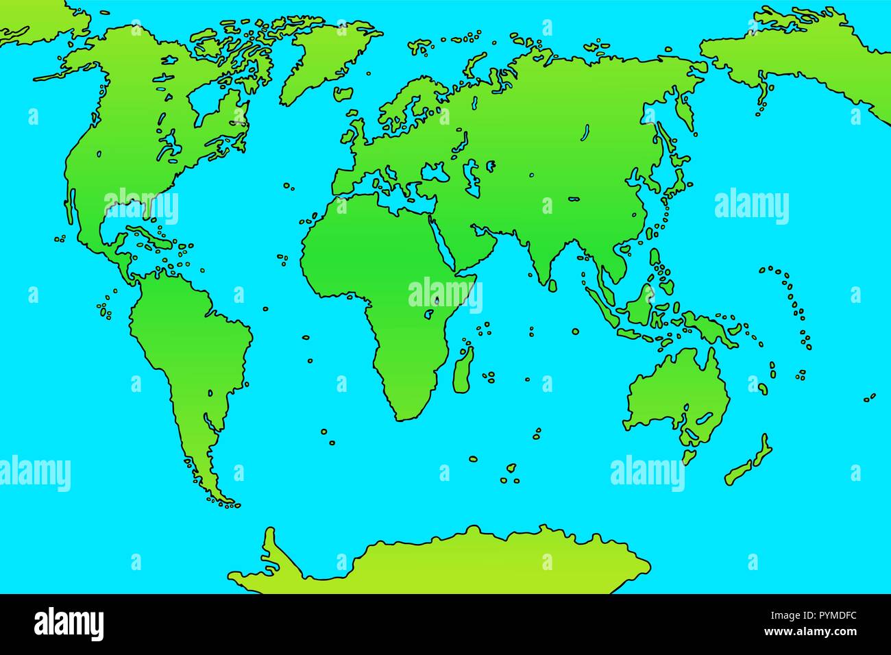 World green map. Abstract background. Vector illustration. Stock Vector
